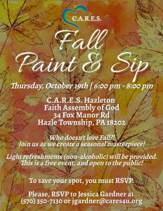 C.A.R.E.S. Fall Paint & Sip @ C.A.R.E.S. Hazleton