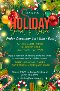 C.A.R.E.S. Holiday Social & Dance @ C.A.R.E.S. Jim Thorpe