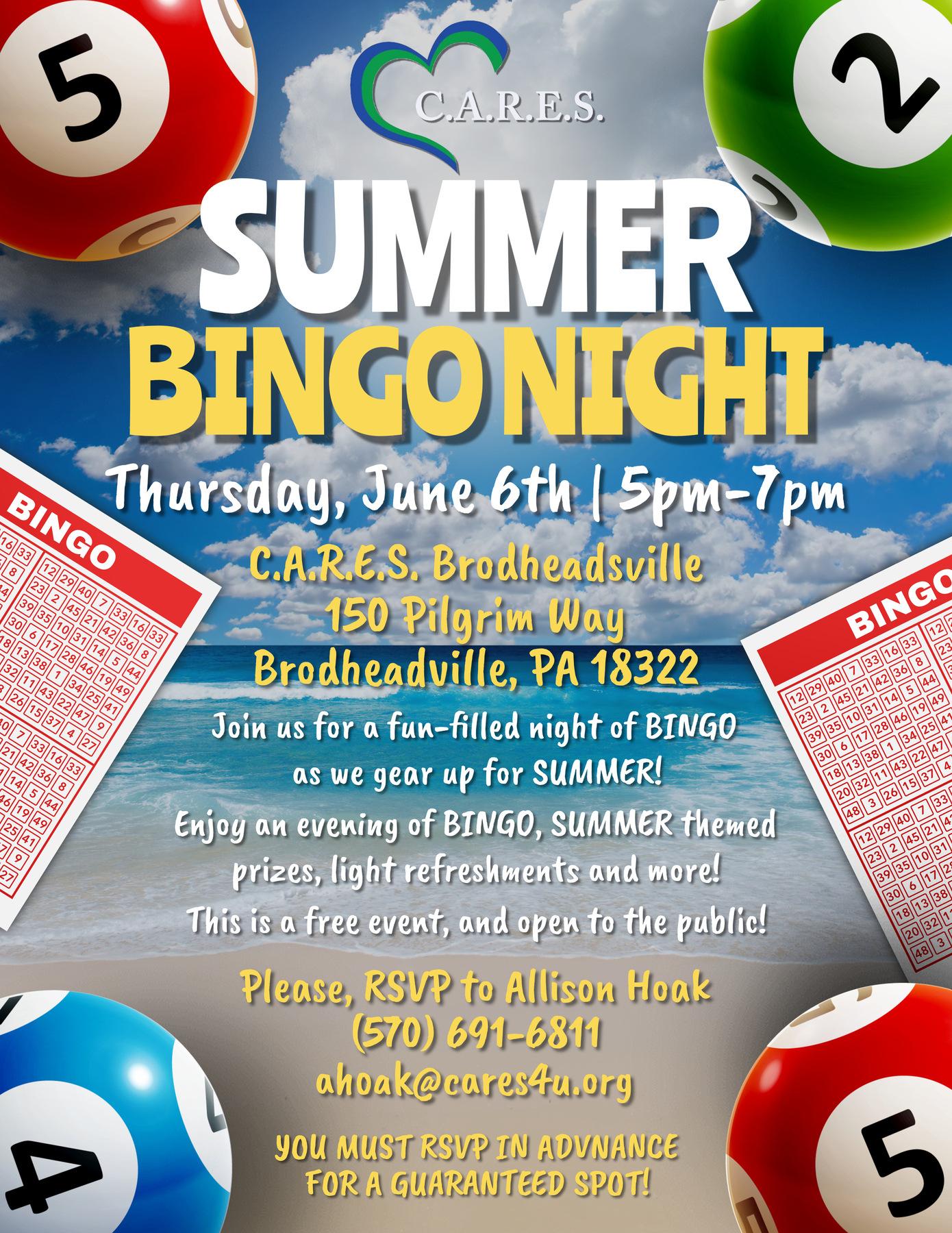 C.A.R.E.S. Summer Bingo Night - Brodheadsville 3
