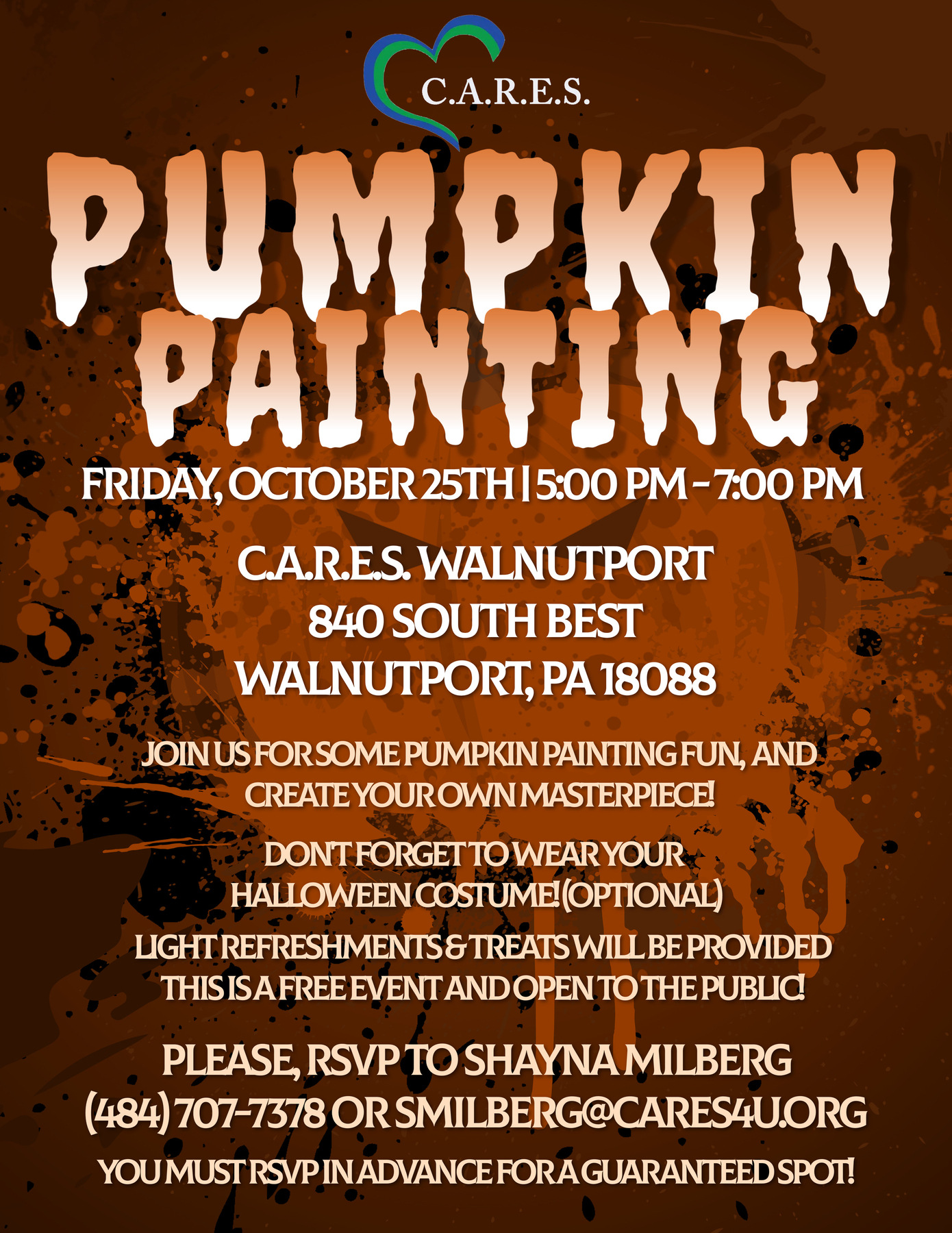 C.A.R.E.S. Pumpkin Painting - WALNUTPORT 3