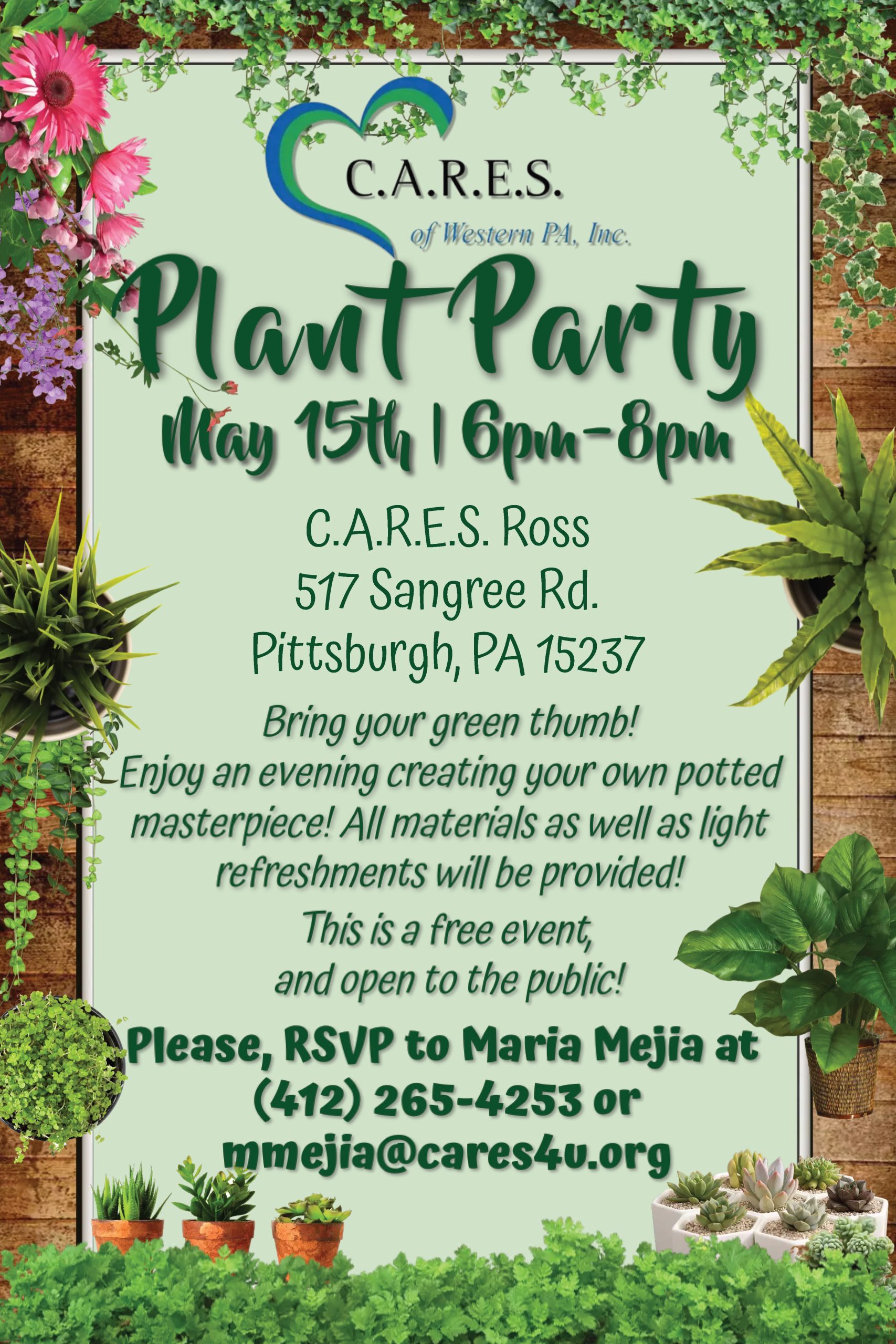 C.A.R.E.S. Plant Party - Pittsburgh @ C.A.R.E.S Pittsburgh